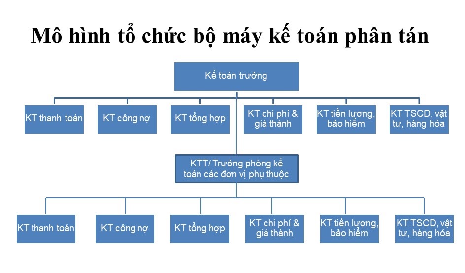 tổ chức bộ máy kế toán phân tán