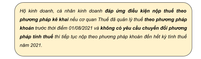 cá nhân kinh doanh nộp theo pp khoán