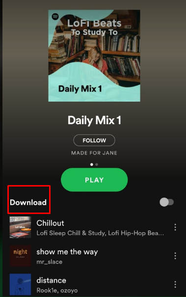 chế độ download spotify