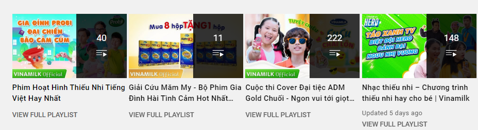 nội dung hub của vinamilk