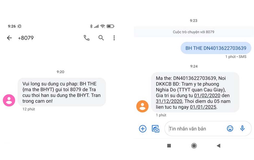 Tra cứu thông tin BHYT qua nhắn tin SMS không cần internet