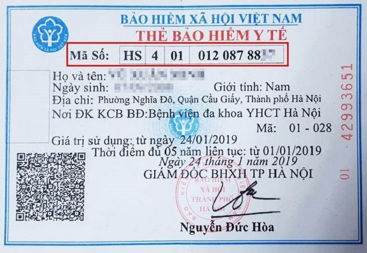 Đối với thẻ cũ ký tự thứ 3 thể hiện mức quyền lợi BHYT nằm ở ô thứ 2