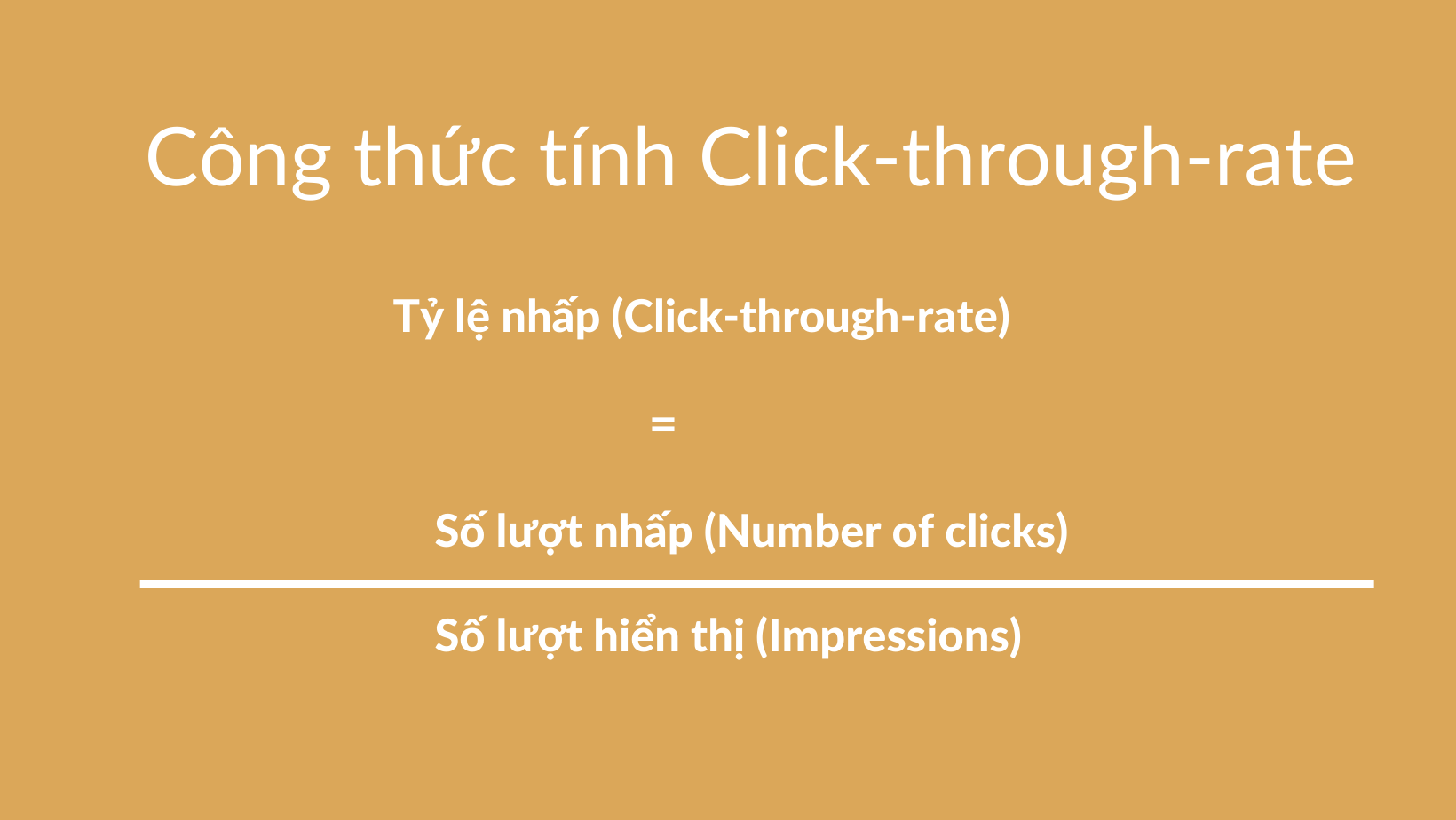 công thức tính click through rate