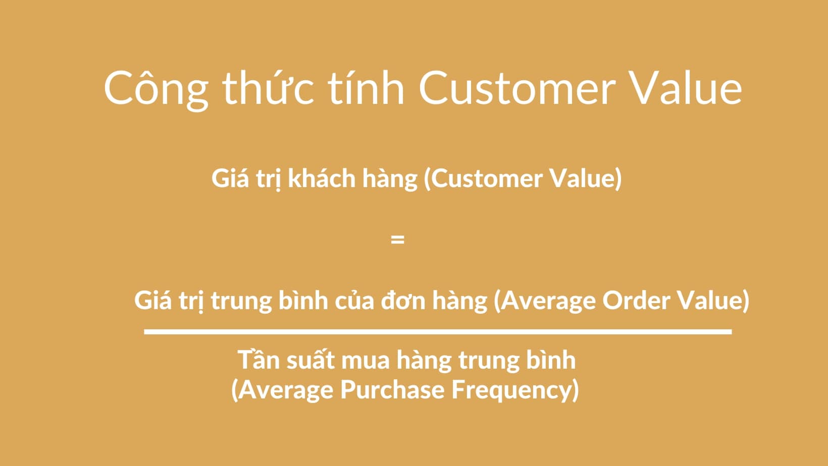 công thức tính customer value