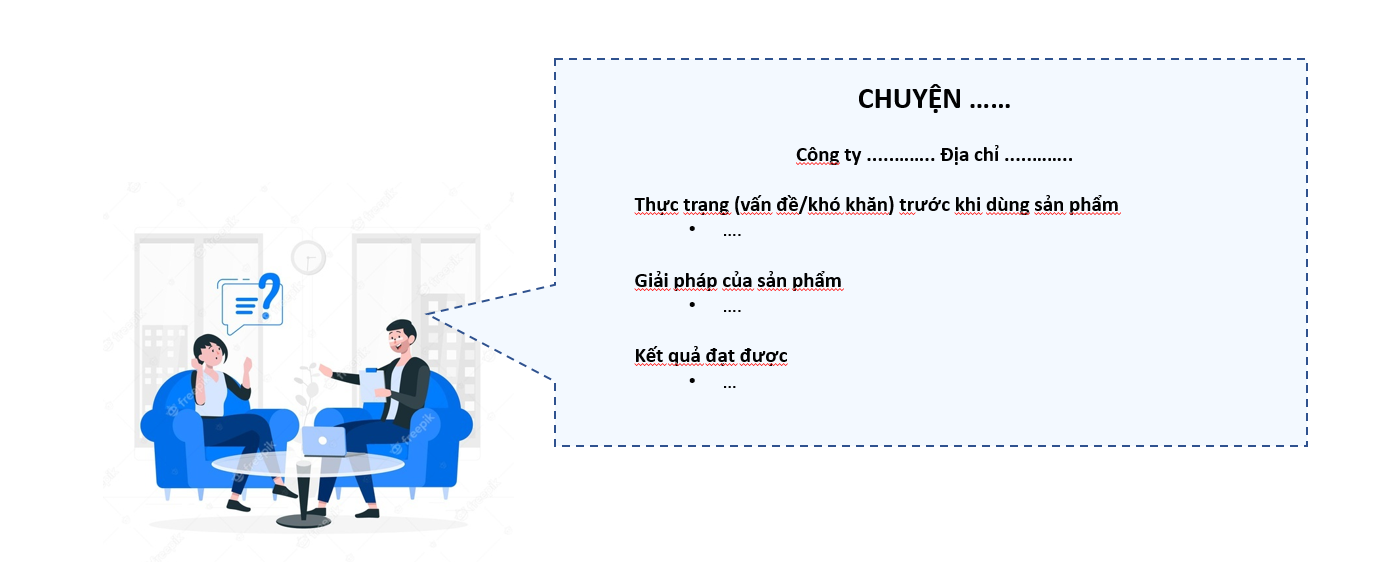 Mẫu câu chuyện thành công kể cho khách hàng