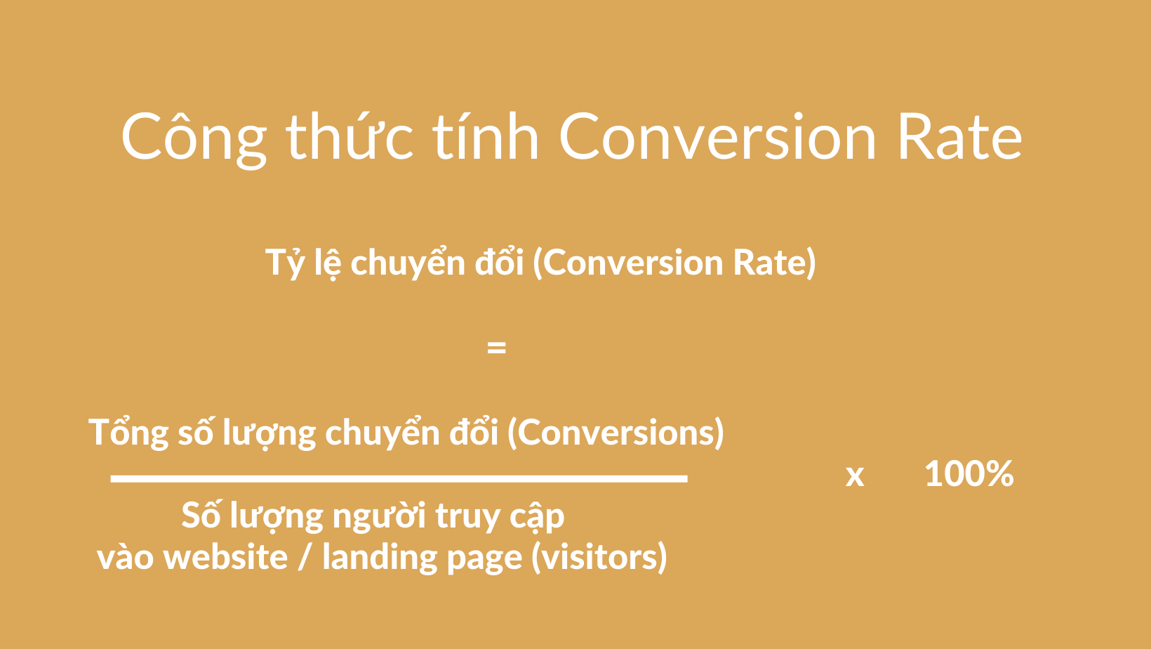 công thức tính conversion rate