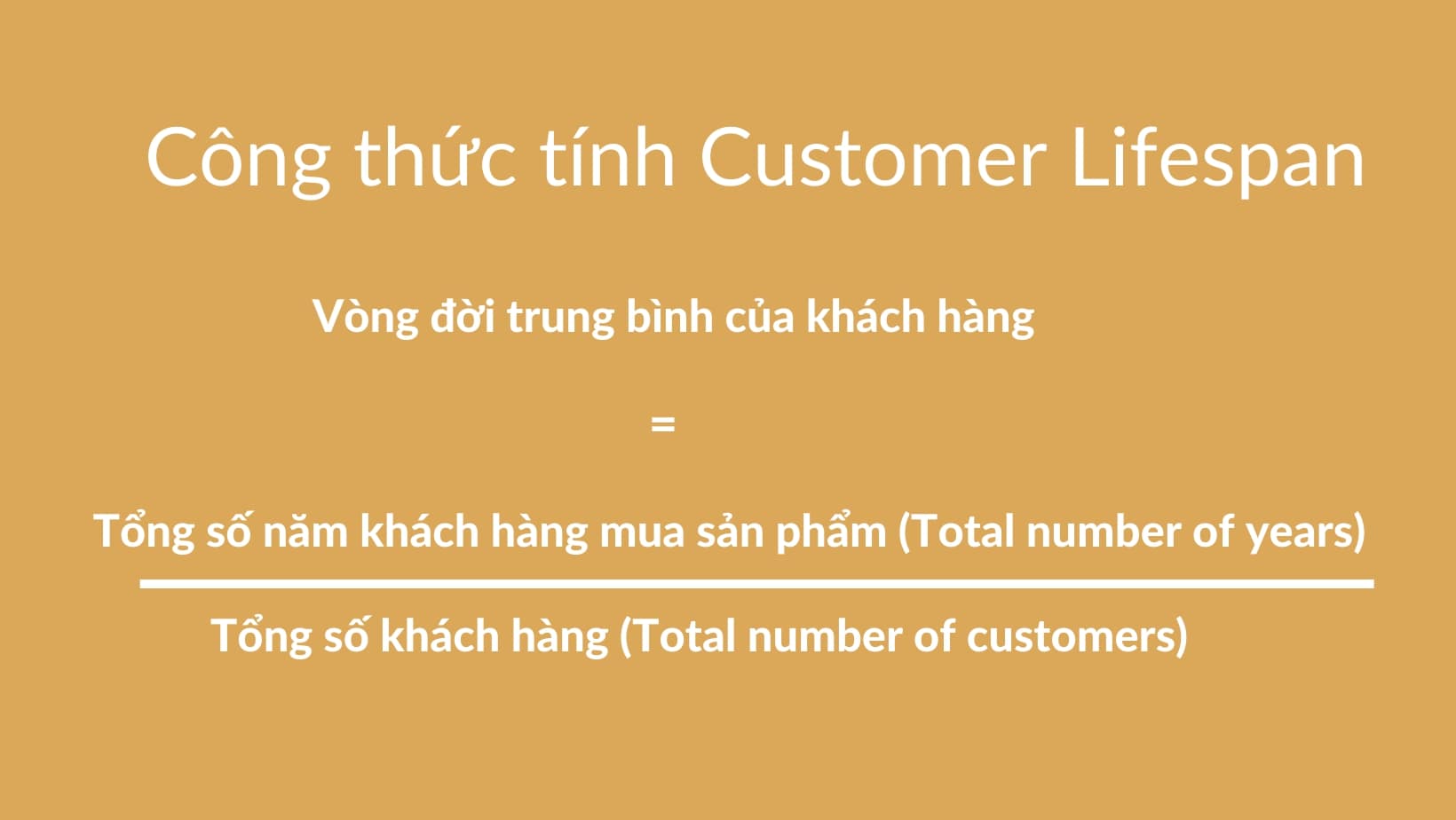 công thức tính customer lifespan