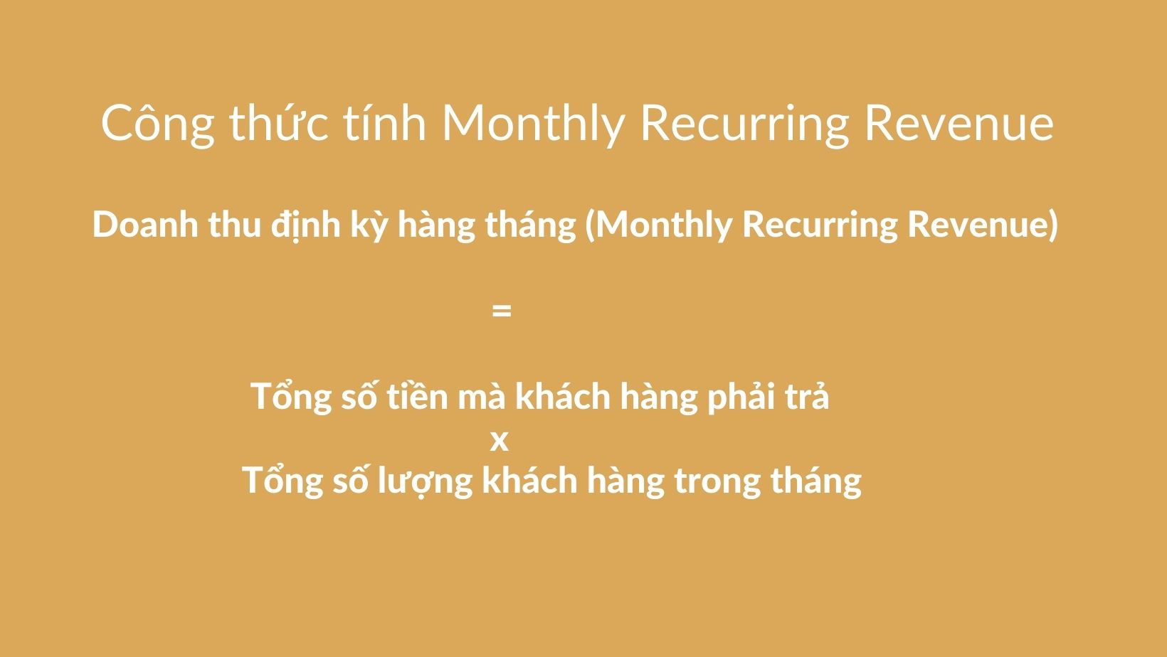 công thức tính monthly recurring revenue