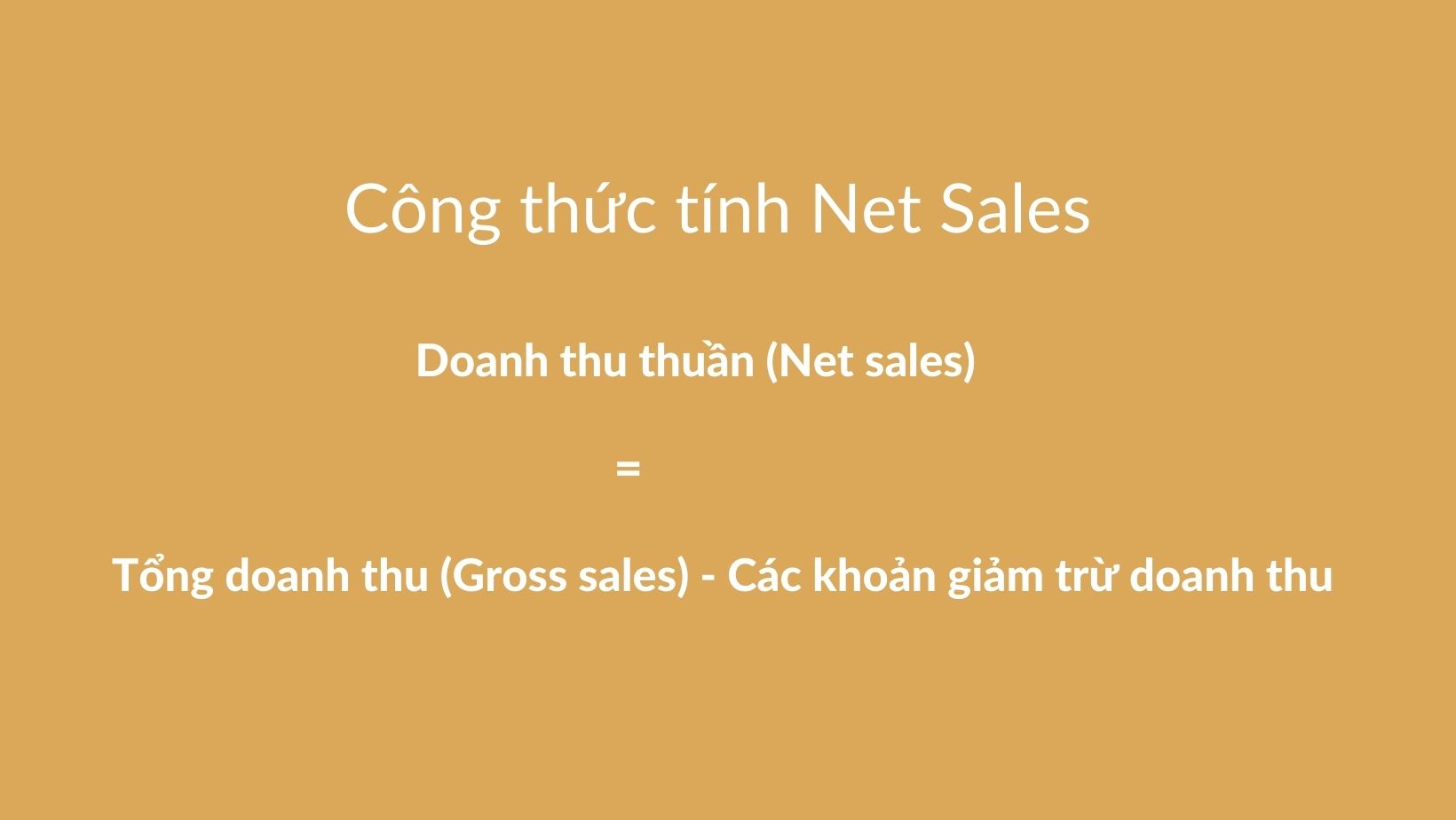 công thức tính net sales