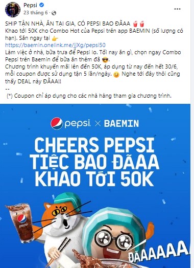 fanpage của pepsi