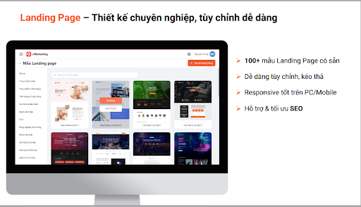 phần mềm landing page