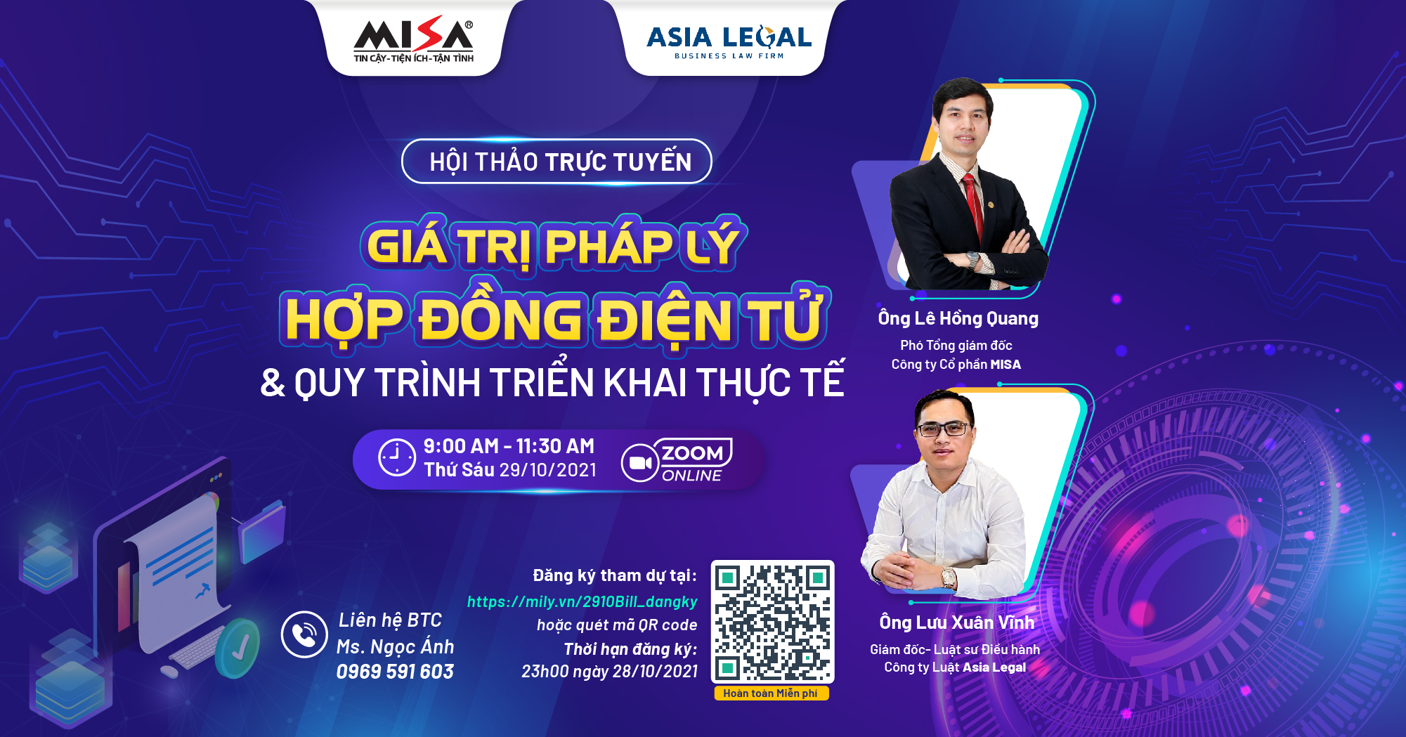 hội thảo "GIÁ TRỊ PHÁP LÝ HỢP ĐỒNG ĐIỆN TỬ - QUY TRÌNH TRIỂN KHAI THỰC TẾ"