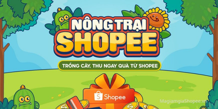 Giao diện trò chơi Nông trại Shopee. Nguồn: Shopee