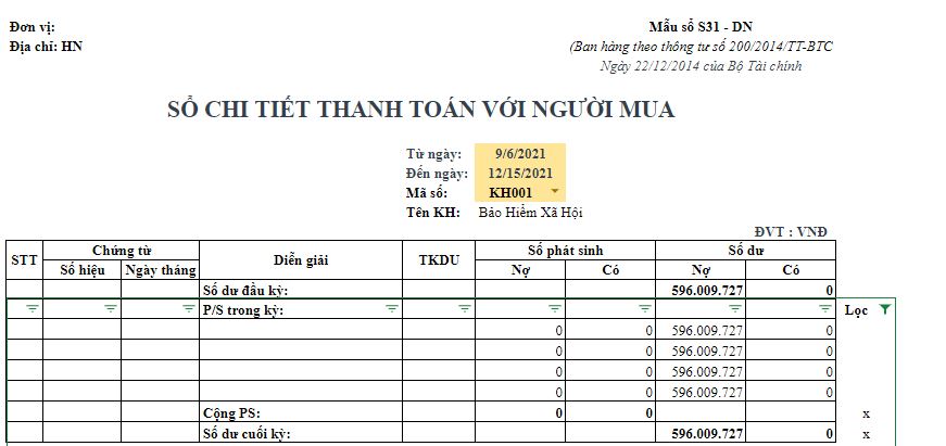 sổ chi tiết thanh toán người mua