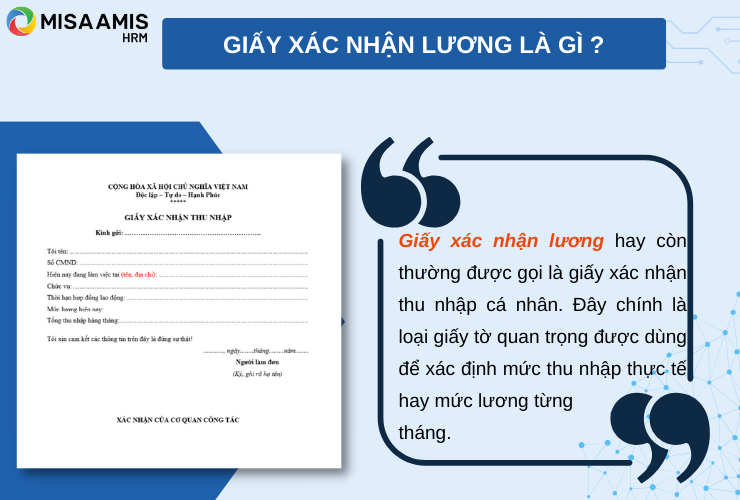 Mẫu giấy xác nhận lương hay còn thường được gọi là giấy xác nhận thu nhập cá nhân