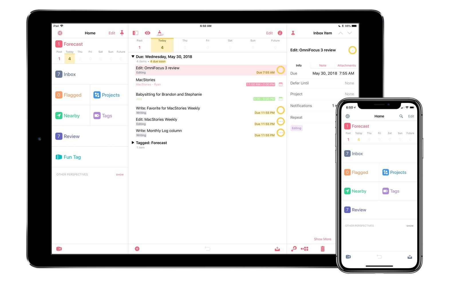 OmniFocus quản lý công việc