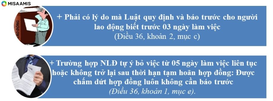 Các trường hợp NSDLĐ được quyền đơn phương chấm dứt HĐLĐ