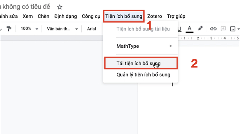 Cách thêm tiện ích bổ sung trên Google Sheet