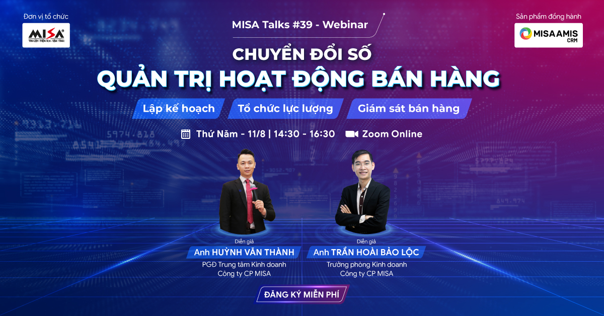 Webinar Chuyển đổi số quản trị hoạt động bán hàng