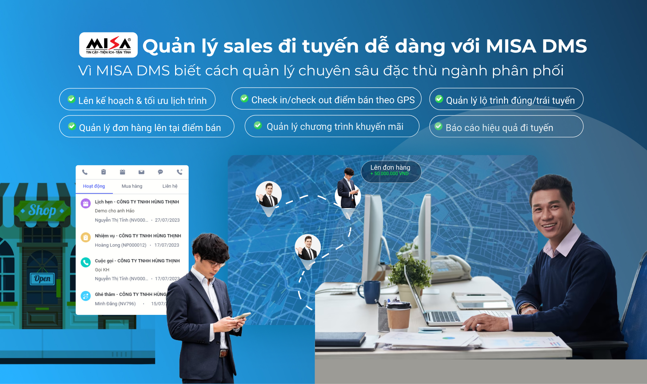 Quản lý sales đi tuyến