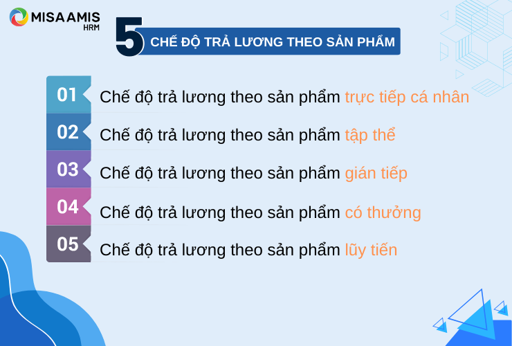 5 chế độ trả lương theo sản phẩm