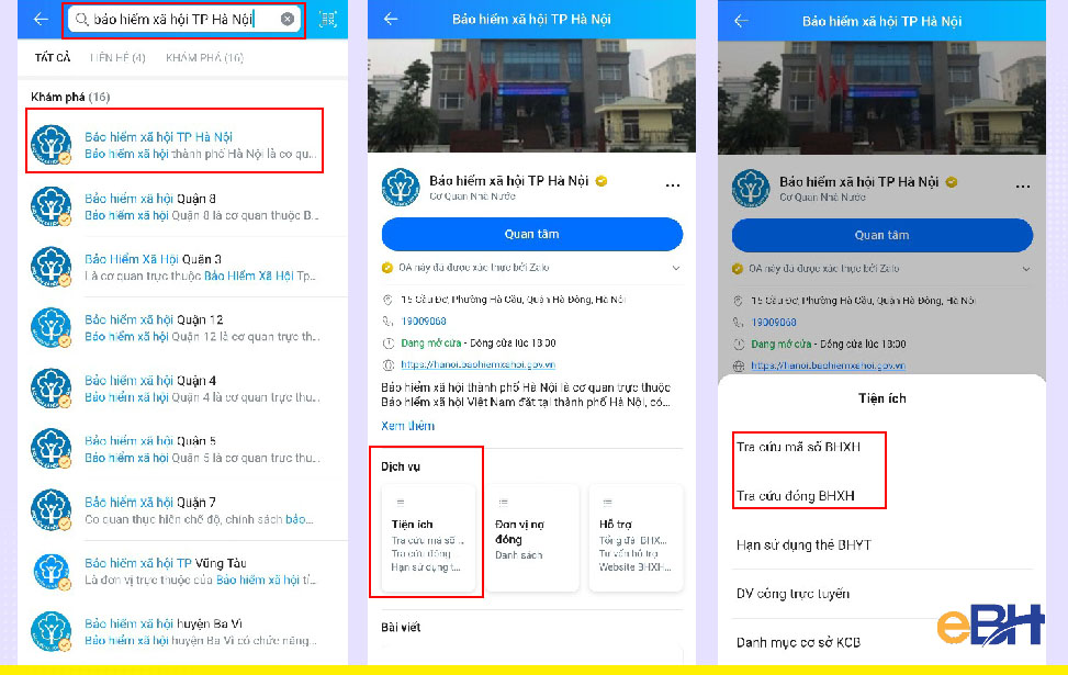 tra cuu BHXH tren dt