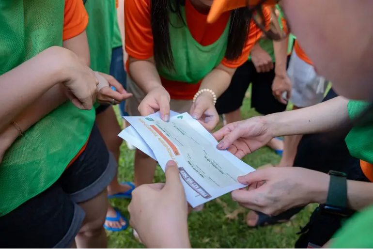 trò chơi team building giải mật thư