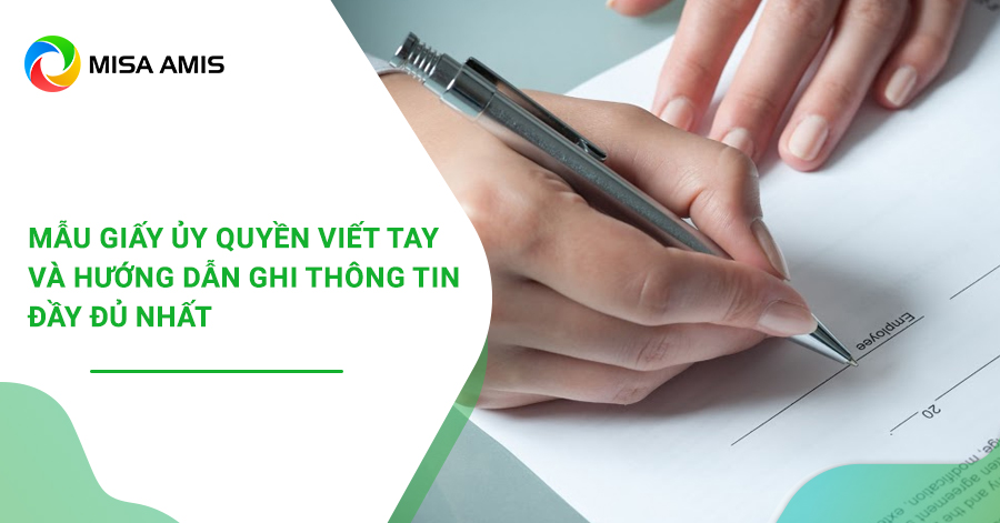 Mẫu giấy ủy quyền viết tay