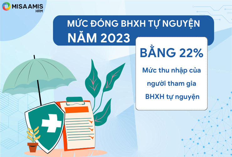 Mức đóng bảo hiểm xã hội tự nguyện bằng 22% mức thu nhập do người lao động chọn