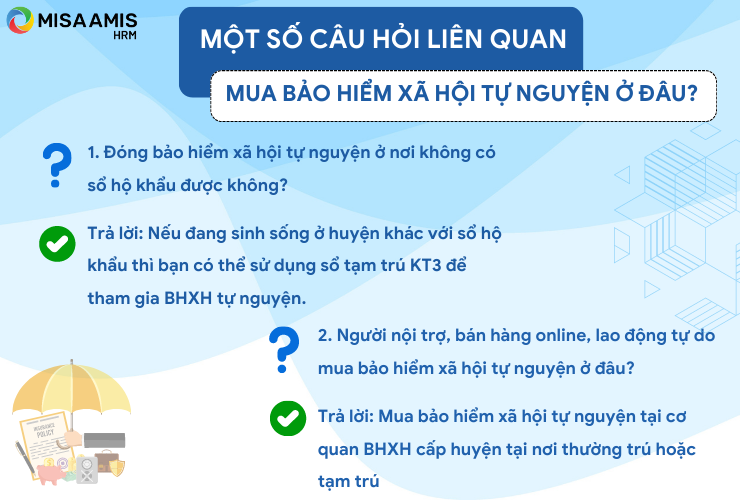 Giải đáp một số câu hỏi liên quan đến câu hỏi đóng bảo hiểm xã hội tự nguyện ở đâu