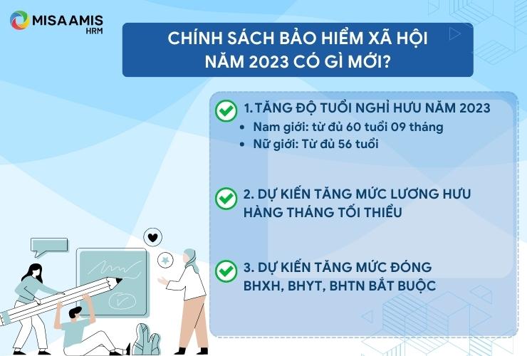 Một số thay đổi cần chú ý trong chính sách BHXH năm 2023