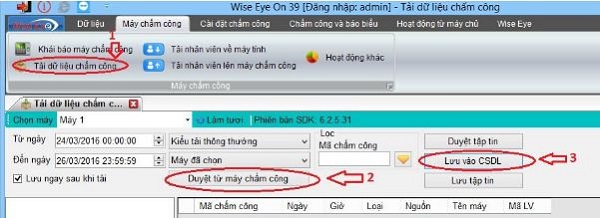 cách xuất dữ liệu từ máy chấm công ra excel