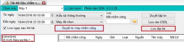 cách xuất dữ liệu từ máy chấm công ra excel