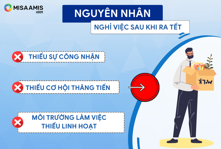 Nguyên nhân dẫn đến tình trạng nhân viên nghỉ việc sau khi ra Tết