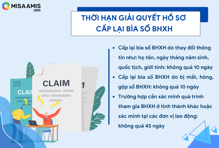 Thời gian giải quyết hồ sơ cấp BHXH từ 10 ngày - 45 ngày tùy trường hợp