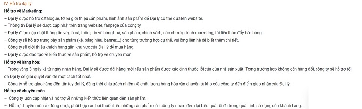 Chính sách hỗ trợ đại lý của Công ty dược phẩm Vitramec (Nguồn: Internet)