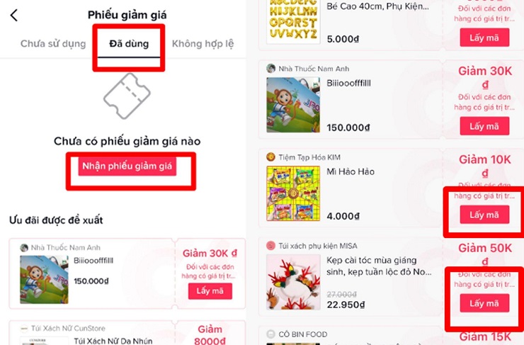 Tiktok Shop đề xuất các khuyến mãi hấp dẫn cho người dùng - Nguồn: Internet