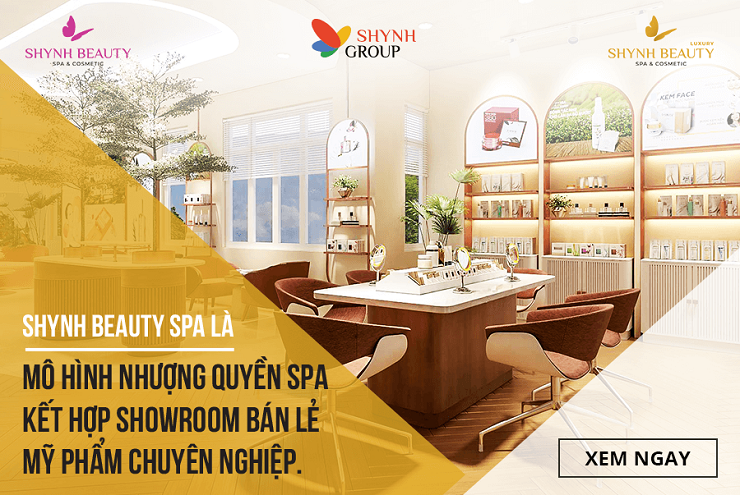 Mô hình nhượng quyền spa kết hợp bán mỹ phẩm đang phát triển mạnh tại Việt Nam thời gian gần đây (Ảnh: Shynh beauty)