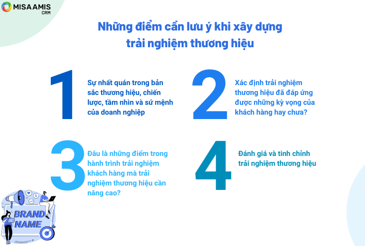 Những điểm cần lưu ý trong quá trình xây dựng trải nghiệm thương hiệu