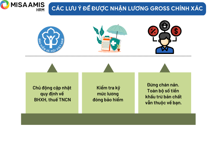 Các lưu ý để được nhận lương gross chính xác