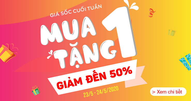 Minh họa hình thức khuyến mại mua 1 tặng 1