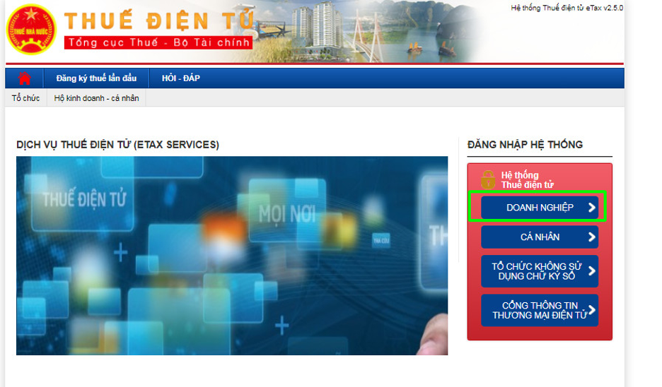  Đăng nhập HTKK để nộp đề nghị gia hạn tiền thuế và tiền thuê đất năm 2023