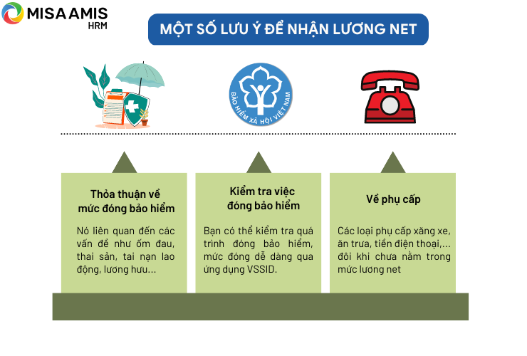 Một số lưu ý để nhận lương net