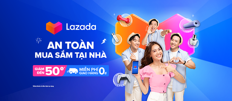 1 chương trình khuyến mãi của Lazada cùng sự tham gia của các Celebrites nổi tiếng. Nguồn vir.com.vn