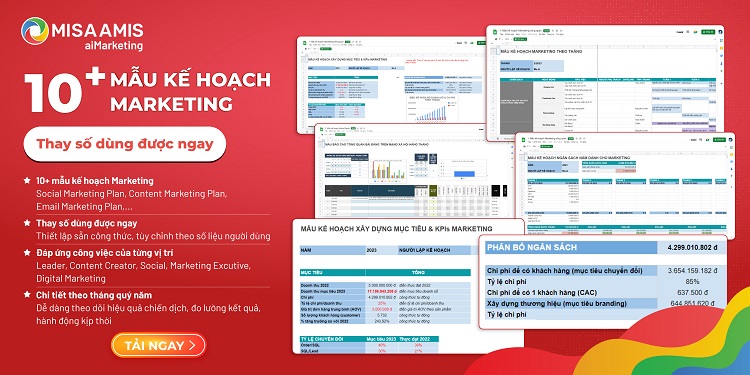 Mời bạn đọc click vào ảnh để tải trọn bộ mẫu kế hoạch Marekting