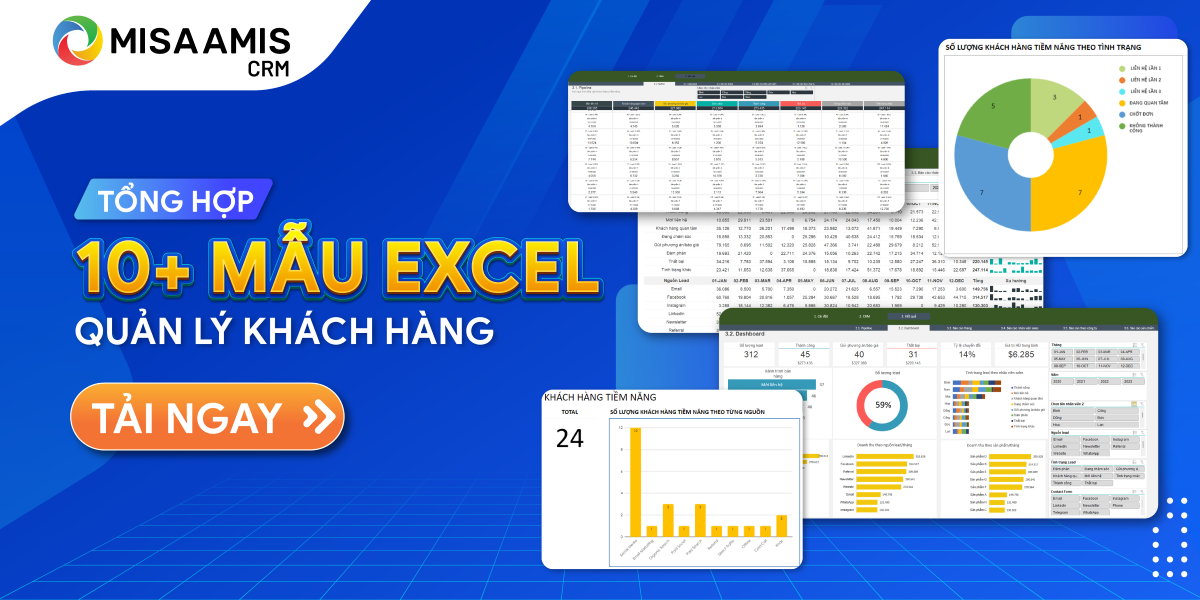 Mời anh chị bấm vào ảnh để tải trọn bộ biểu mẫu quản lý khách hàng bằng Excel