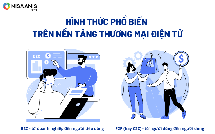 Hai hình thức phổ biến trên nền tảng thương mại điện tử