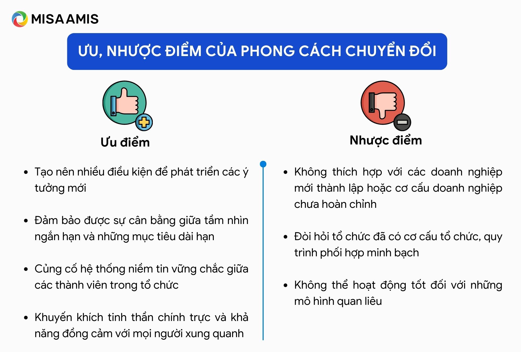 Ưu, nhược điểm của phong cách chuyển đổi