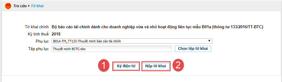 Tiến hành ký điện tử