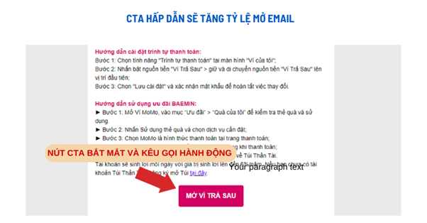 CTA hấp dẫn sẽ tăng tỷ lệ mở email